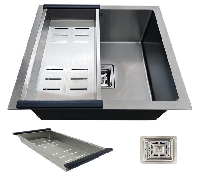 Cuba Gourmet Quadrada Aço Inox 304 Escovada 44x44cm Premium Menor preço em Cuba Gourmet Quadrada Aço Inox 304 Escovada 44x44cm Premium