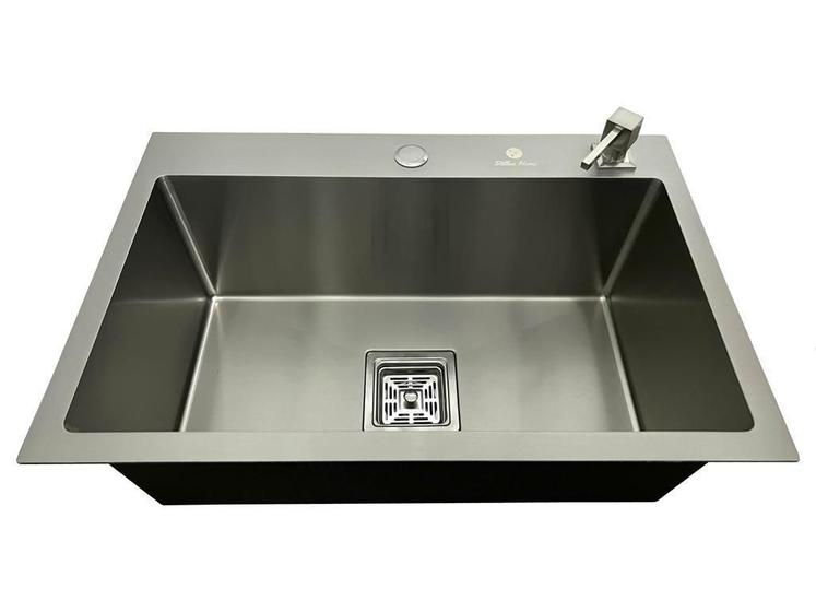 Imagem de Cuba Gourmet Quadrada Aço Inox 304 Escovada 60X40 Acessórios