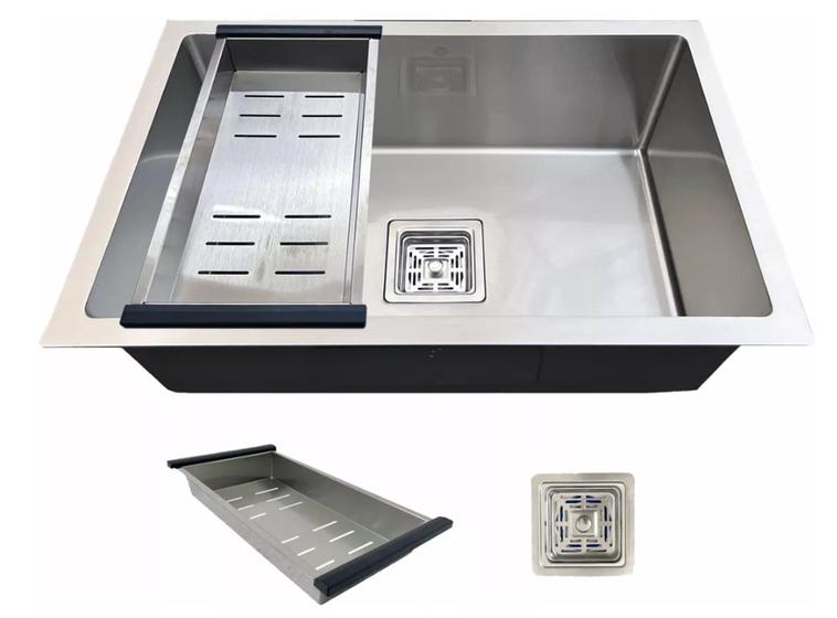 Imagem de Cuba Gourmet Quadrada Aço Inox 304 Escovada 60x40cm