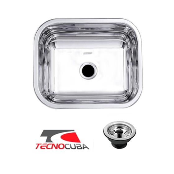 Imagem de Cuba Inox Cozinha Industrial Tecnocuba 50x40x30cm válvula gratuita aço 304