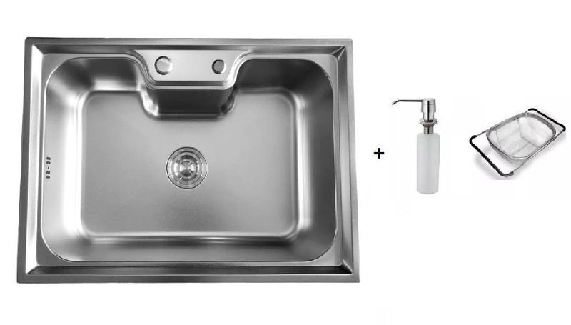 Cuba Inox Gourmet Sobrepor + Dosador + Escorredor Multiuso Menor preço em Cuba Inox Gourmet Sobrepor + Dosador + Escorredor Multiuso