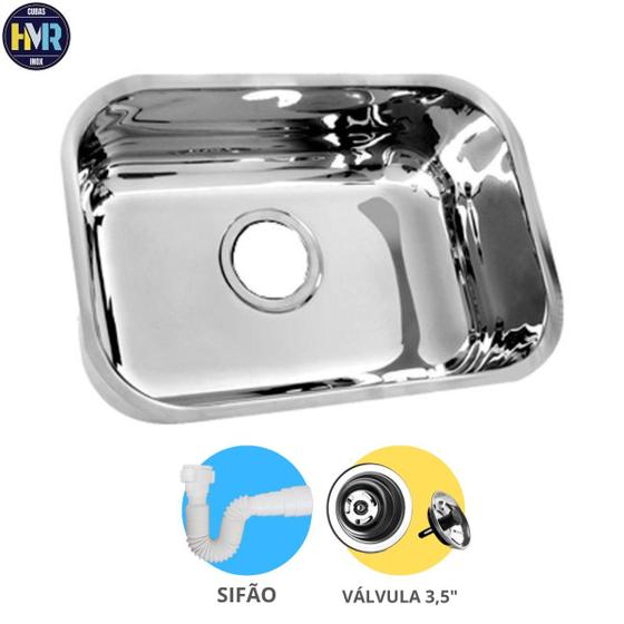 Imagem de Cuba inox N2 56x34x14 Aço AISI 430 