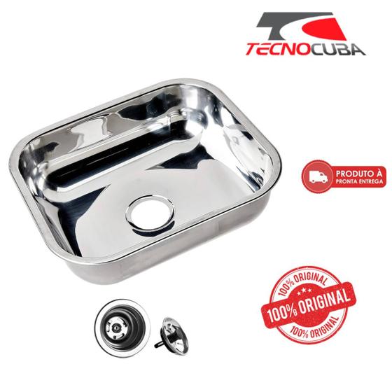 Imagem de Cuba inox N3 40x34x14 Aço 430 Polida