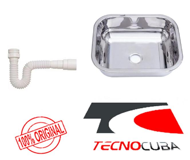 Cuba Nº 3 Funda (40X34X14 cm) Aço Inox 430 - Polida + sifão -Tecnocuba Menor preço em Cuba Nº 3 Funda (40X34X14 cm) Aço Inox 430 - Polida + sifão -Tecnocuba