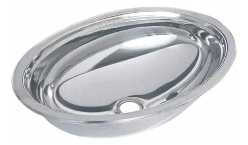 Imagem de Cuba Oval Inox 36x26cm Alt. 110 Mm Pequena Aço 304 Polida