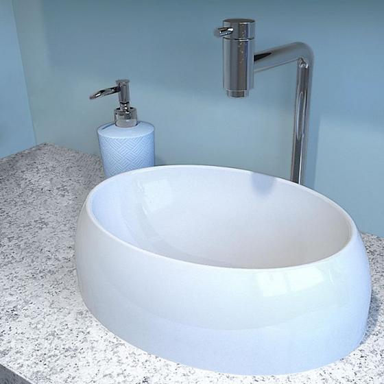 Cuba Para Banheiro Sobrepor Lavabo De Apoio Oval 39cm Ágata Menor preço em Cuba Para Banheiro Sobrepor Lavabo De Apoio Oval 39cm Ágata