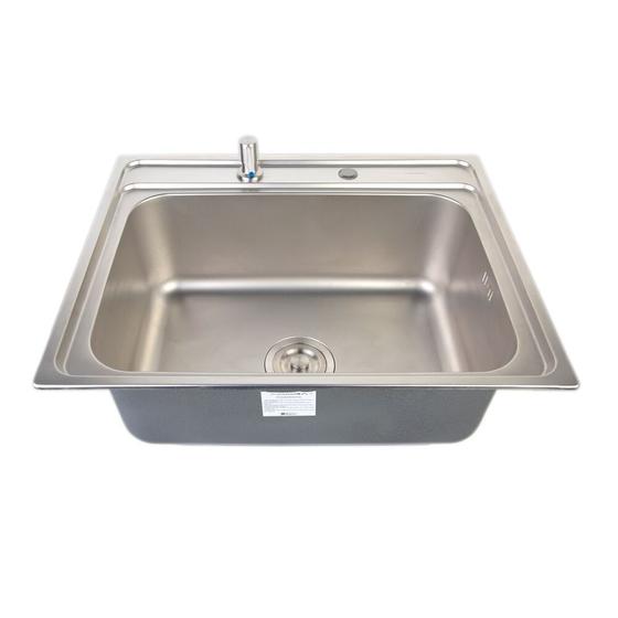 Imagem de Cuba para Cozinha de Sobrepor com Válvula e Dosador Inox 62x23cm Addra