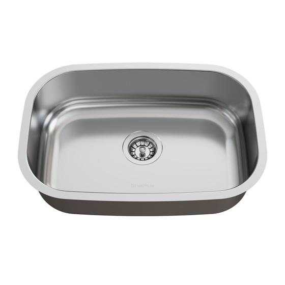 Imagem de Cuba para Cozinha Pia Inox N1 46x30x17cm Polida com Válvula GhelPlus