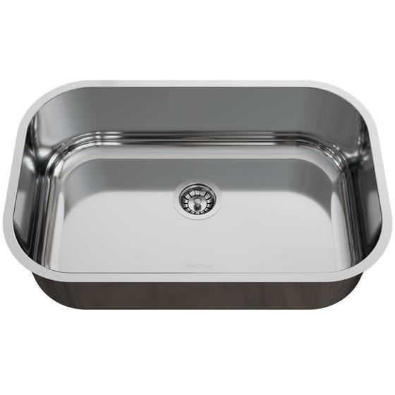 Imagem de Cuba para Cozinha Pia Inox N2 56x35x17cm Alto Brilho com Válvula GhelPlus