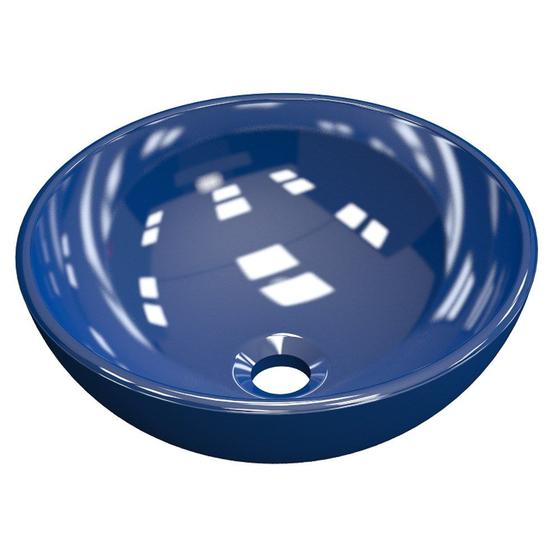 Cuba Pia de Apoio para Banheiro Redonda Bowl 30 C08 Azul Escuro - Mpozenato Menor preço em Cuba Pia de Apoio para Banheiro Redonda Bowl 30 C08 Azul Escuro - Mpozenato
