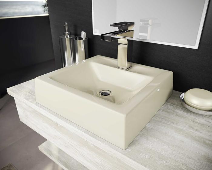 Cuba Pia De Apoio Para Banheiro Toleato Quadrada Print 40 Cm Marmorite Biscuit Bege é ruim? Cuba Pia De Apoio Para Banheiro Toleato Quadrada Print 40 Cm Marmorite Biscuit Bege é boa?