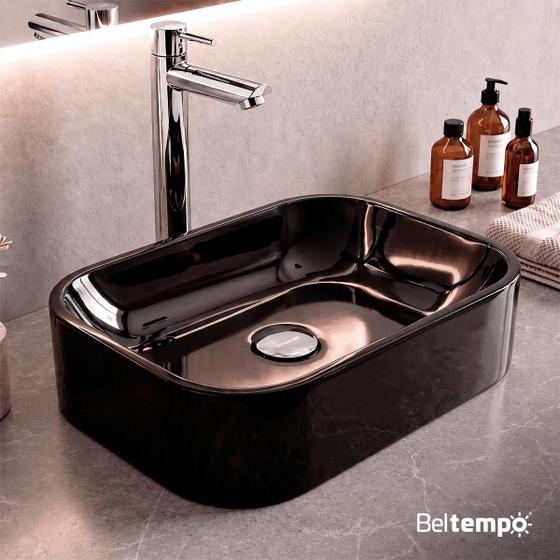 Cuba Pia De Apoio Sobrepor Retangular 37x27 Para Banheiro Lavabo Beltempo BT2010