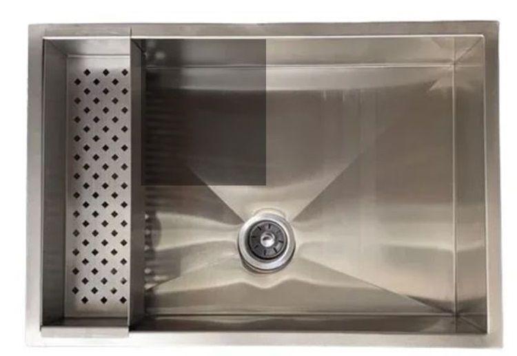 Imagem de Cuba Pia De Inox 60x40 Quadrada Para Louça Cozinha linda com escorredor