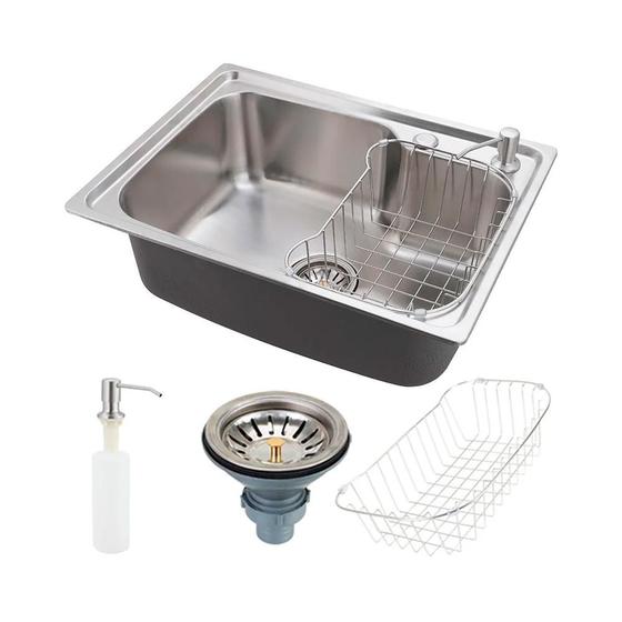 Imagem de Cuba Pia para cozinha inox com acessório Matis PIngoo.casa
