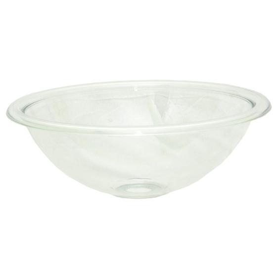 Imagem de Cuba Plástica Transparente Redonda de EMBUTIR (COM ABA) para Banheiro - PRISMALUX