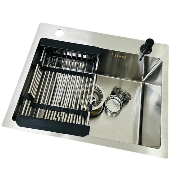 Cuba Quadrada Gourmet 50x40cm Aço Inox 304 C/ Acessórios Cozinha Pia - Moreira importação Imagem de Cuba Quadrada Gourmet 50x40cm Aço Inox 304 C/ Acessórios Cozinha Pia