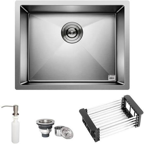 Imagem de Cuba Quadrada Inox 304 Gourmet 5040 Com Acessórios - Ec242