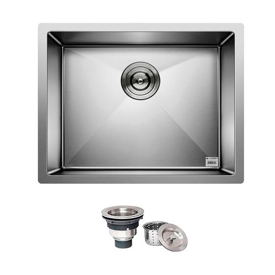 Cuba Quadrada Inox 304 Gourmet 5040 com Válvula - EC042 Menor preço em Cuba Quadrada Inox 304 Gourmet 5040 com Válvula - EC042