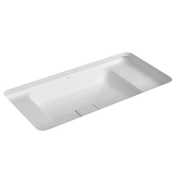 Imagem de Cuba Retangular C/Mesa 60cm Slim Branco Deca
