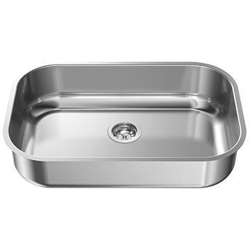 Imagem de Cuba Retangular N2 Inox 560x350x170mm Aco 430 Sem Valvula 2x1 Polida - Ghel Plus