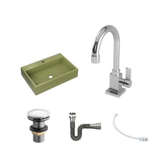 Imagem de Cuba RT55 C/Torn Luxo e Válv Click V4 +Sifão Cr e Flex