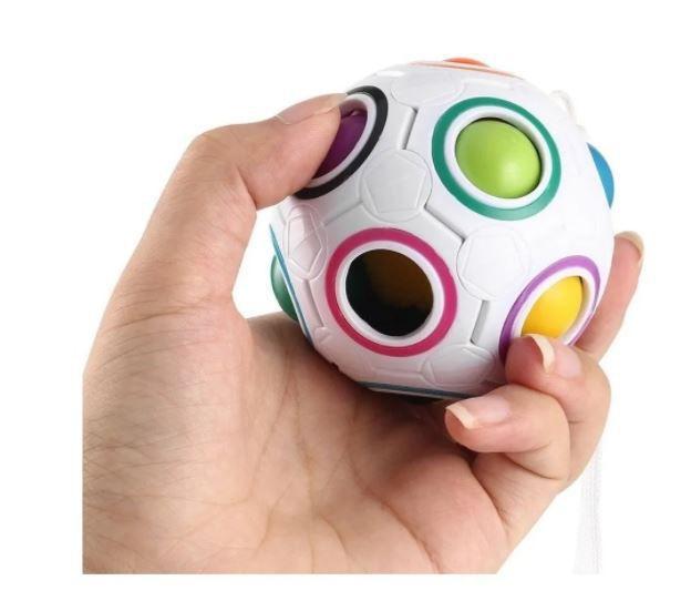 Imagem de Cubo Bola Mágico Puzzle giratória Raibow Ball quebra cabeça anti stress