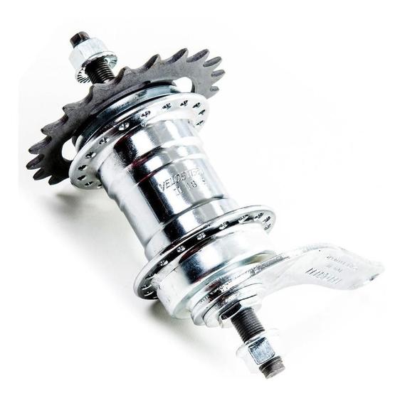 Imagem de Cubo Contra Pedal 36F Com Rosca E Pinhão Fixo Para Bicicleta