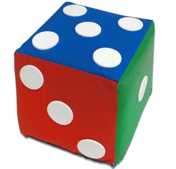 Imagem de Cubo Dado Com Pontos Redondos Em Espuma
