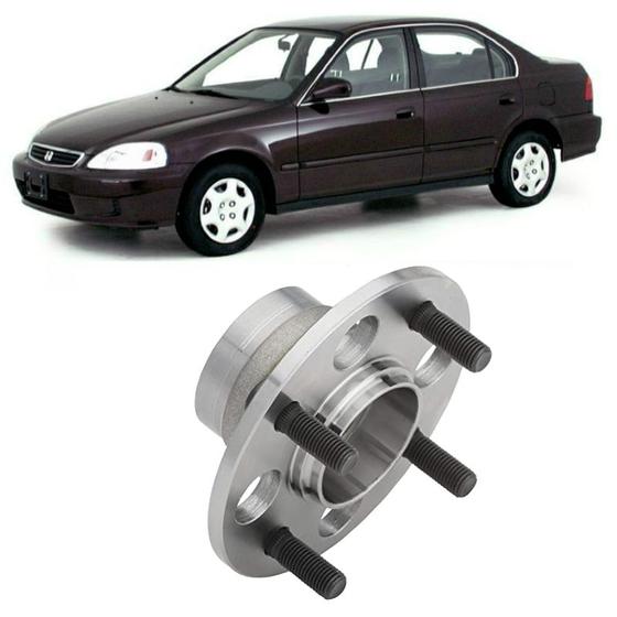 Imagem de Cubo de Roda Traseira HONDA Civic 1991 até 2000, com freios a tambor