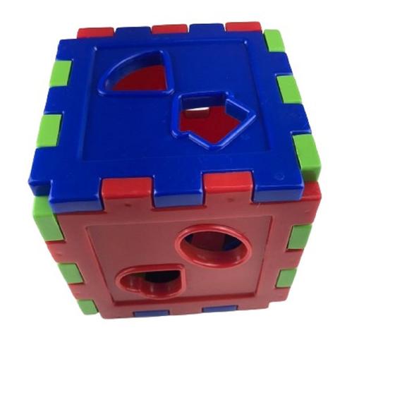 Imagem de Cubo Didático brinquedo Formas Geométricas 14 pçs novidade