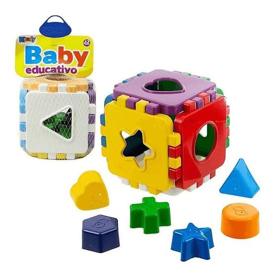 Imagem de Cubo Educativo Baby Com Formas 7 Peças Kendy Brinquedos