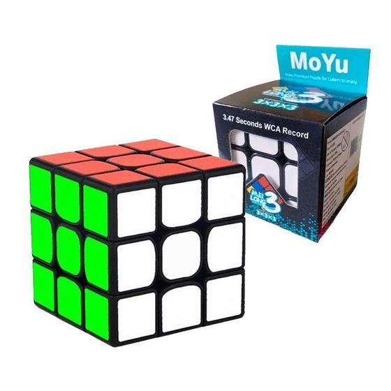 Imagem de Cubo Magico 3x3x3 Black Moyu Meilong Speed Cube Original
