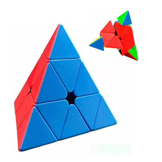 Imagem de Cubo Mágico Pirâmide Triângulo Pyraminx Profissional Mo Yu Cube Stickerless