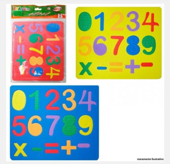 Imagem de Cubo tapete números e sinais didático eva infantil 19x22 cm