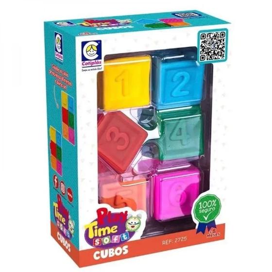 Imagem de Cubos de Encaixe Play Time Soft Didatico - Cotiplas 2725