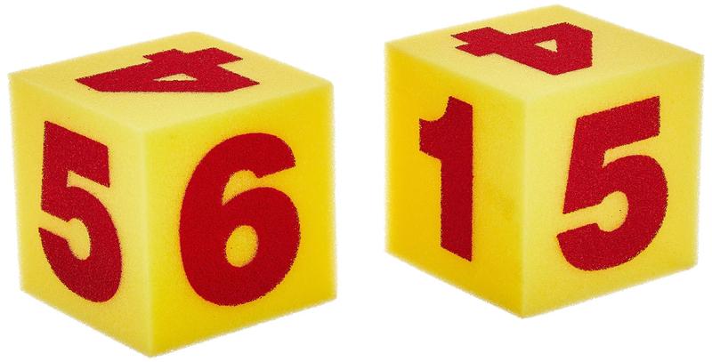 Imagem de Cubos de Espuma Gigantes com Numerais - Conjunto de 2 para Aprendizagem