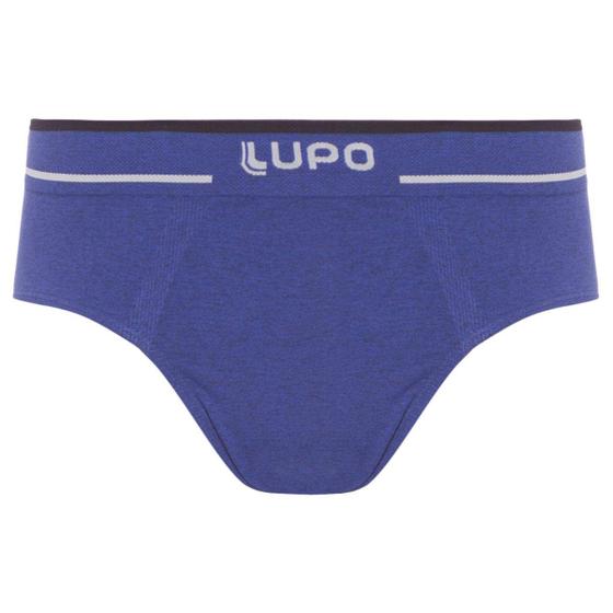 Imagem de Cueca Adulto Slip Sem Costura Cós Uni Faixa Lupo Azul  Náutico GG