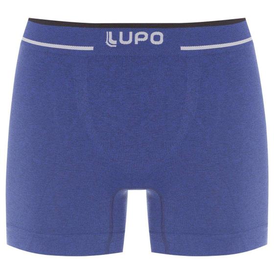 Imagem de Cueca Boxer Adulto Sem Costura Pai e Filho Lupo  Azul Náutico P