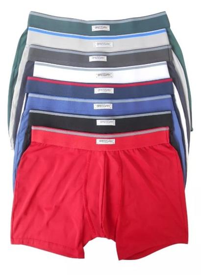 Imagem de Cueca Boxer Bressan Microfibra Com Elástico Aparente Kit 10