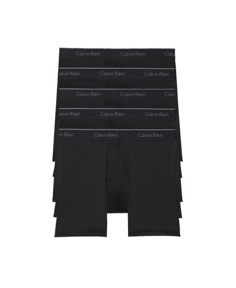 Imagem de Cueca boxer Calvin Klein Micro Stretch para homens, pacote com 5 unidades pretas