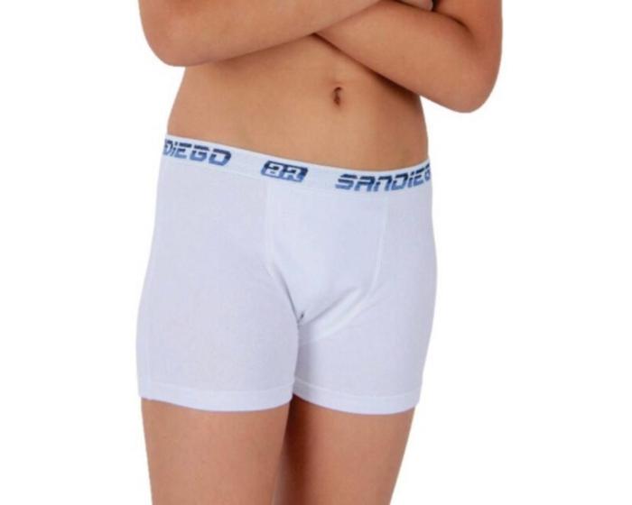 Imagem de Cueca Boxer Infantil Menino - Kit com 3 Algodão Elastico Exposto