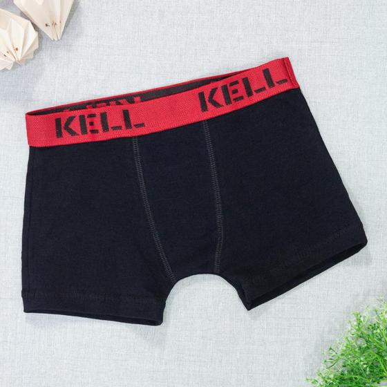 Imagem de Cueca Boxer Infantil Preta para Meninos de 01 a 06 Anos