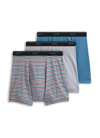 Imagem de Cueca boxer Jockey Classic 5 para homens, pacote com 3 - L