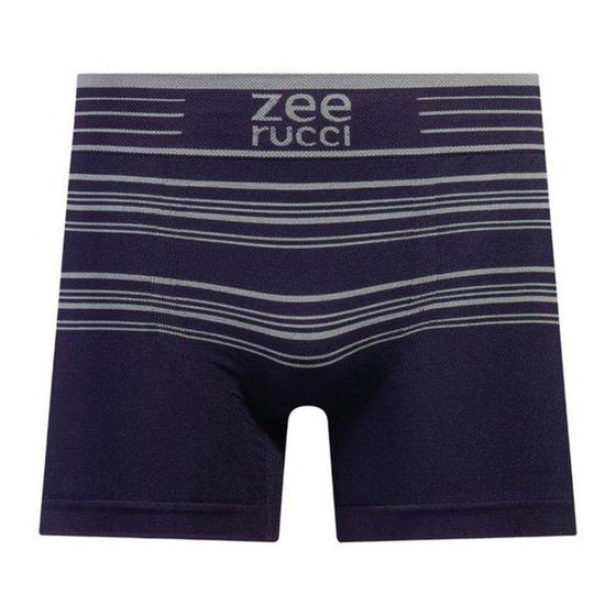 Imagem de Cueca Boxer Listrada Sem Costura Azul