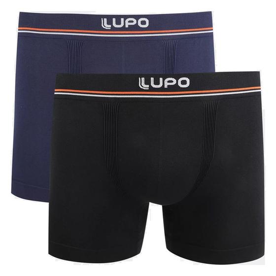 Imagem de Cueca boxer lupo microfibra kit com 2 unidades sem costura