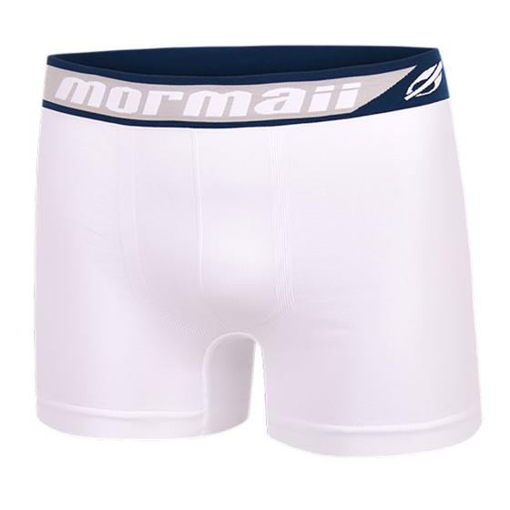 Imagem de Cueca Boxer Mormaii Logo Elástico Masculina - Branco e Azul