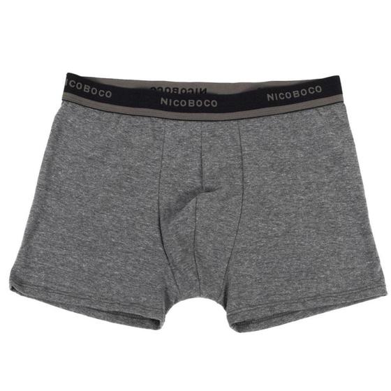 Imagem de Cueca boxer Nicoboco Cotton Dark Gray Cinza