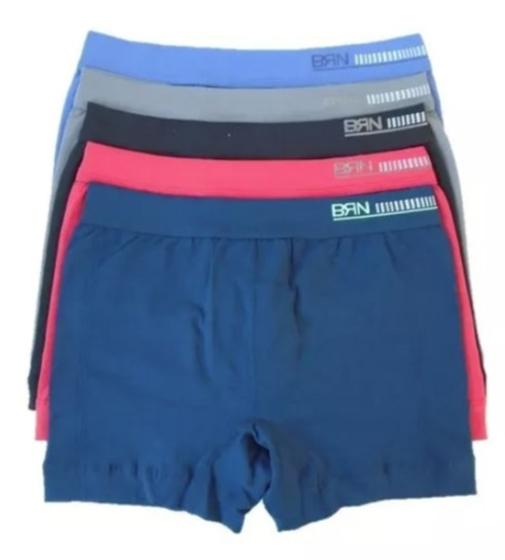 Imagem de Cueca Boxer Sem Costura Bressan Punho Na Cintura Kit Com 10 Cuecas