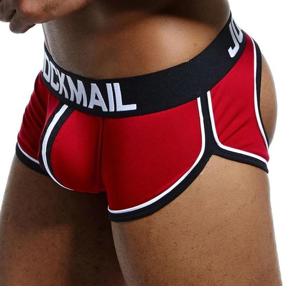 Imagem de Cueca Boxer Shorts Jockstrap Aberta Atrás Firme Calção Masculino