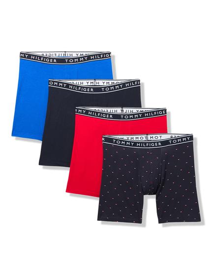 Imagem de Cueca Boxer Tommy Hilfiger - Pacote com 4 - Algodão Elástico
